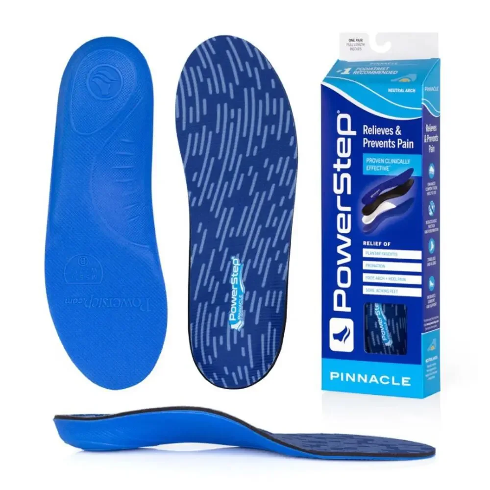 PowerStep Men's Pinnacle Heel Pain Relief Full-Length Orthotic Insole Size 14-15 - Picture 1 of 10